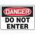 8DM02 - Danger Sign, 10 x 14In, R and BK/WHT, PLSTC Подробнее...