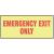 9XZ79 - Exit Sign, 3-1/2 x 10In, R/Glow, ENG, Text Подробнее...