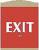 8NA94 - Exit Sign, 9-1/8 x 7In, WHT/BK, PLSTC, Exit Подробнее...