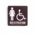 8ALN2 - Restroom Sign, 8 x 8In, WHT/Tan, Restroom Подробнее...