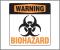 13R240 - Warning Biohazard Sign, 7 x 7In, Biohazard Подробнее...