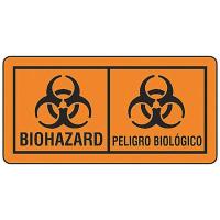 9ADE3 Biohazard Label, 2 In. H, 4 In. W, PK 100