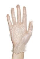 8AJV6 Disposable Gloves, Vinyl, S, White, PK100