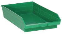 9AFJ4 Shelf Bin, 17-7/8L x 11-1/8W, Green