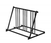 9AH38 Bike Rack, 2-Sided, 6-Bike, 39-1/2 in., Blk