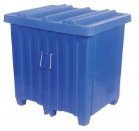 9AM41 Ribbed Container, 23cu.ft., 600lb., Blue