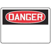 9AMK8 Danger Sign, 10 x 14In, R and BK/WHT, PLSTC