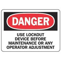 9AN43 Danger Security Sign, 7 x 10In, PLSTC, ENG