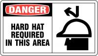 8DNU1 Danger Sign, 10 x 14In, R and BK/WHT, PLSTC