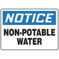 9VN17 Notice Sign, 10 x 14In, BL and BK/WHT, ENG