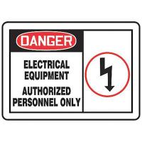 9WT89 Danger Sign, 10 x 14In, R and BK/WHT, AL