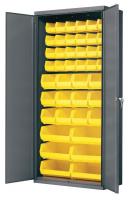9AR22 Bin Cabinet With Flush Door, 42 Bins