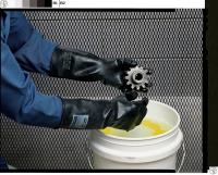 9ACF5 Chemical Resistant Glove, 25 mil, Sz S, PR