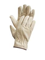 9CFG8 Leather Drivers Gloves, Cream, L, PR