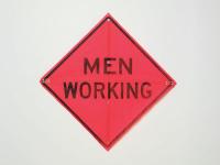 9CFK5 Road Sign, Men Working, 36 x 36In
