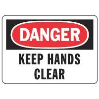 9CMA9 Danger Sign, 7 x 10In, R and BK/WHT, AL, ENG