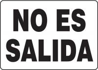 9CMD1 No Exit Sign, 7 x 10In, BK/WHT, Bilingual