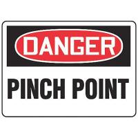 9CME4 Danger Sign, 10 x 14In, R and BK/WHT, PLSTC