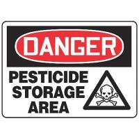 9YLD0 Danger Sign, 10 x 14In, R and BK/WHT, ENG