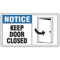 9E243 Notice Sign, 7 x 10In, BL and BK/WHT, ENG