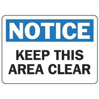 9CN04 Notice Sign, 10 x 14In, BL and BK/WHT, AL