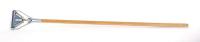 9CR18 Mop Handle, Screw Clamp, Bamboo, 54 In