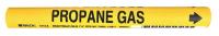 9CR91 Pipe Marker, Propane Gas, Y, 3/4 to1-3/8 In