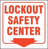 13R201 Lockout Sign, 7 x 12In, R/WHT, ENG