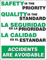 9CZ18 Safety Record Signs, 24 x 18In, Bilingual