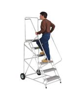 9DEY5 Wheelbarrow Ladder, Aluminum, 50 In.H