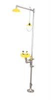 8AGF3 Drench Shower with Eyewash, Yellow