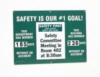 9DK10 Safety Scoreboard, 20 x 28In