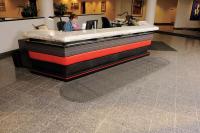 9DK92 Entrance Mat, PET, SBR, Gray, 11.1 x 3 ft