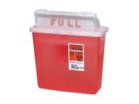 9DKV4 Sharps Container, 1-1/4 Gal., Red, PK 5