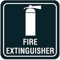 8AV89 Fire Extinguisher Sign, 5-1/2 x 5-1/2In