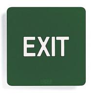 9DMK7 Exit Sign, 8 x 8In, WHT/Forest GRN, Exit