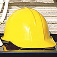 9DN66 Hard Hat, Front Brim, Yellow