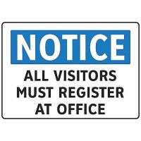 9DPP2 Notice Security Sign, 7 x 10In, ENG, Text