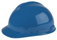 9DTJ8 Hard Hat, FrtBrim, Slotted, 4PinLk, Blue