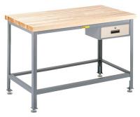 9DV92 Workbench, Maple, Top, w/drwr 24x24