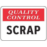 9DXF4 Quality Control Sign, 10 x 14In, Vinyl, ENG