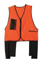 8CFG3 Tool Vest, 2XL, Orange, Twill, Zipper