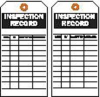 9E220 Inspection Rcd Tag, 5-3/4 x 3 In, Met, PK10