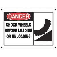 9E538 Danger Sign, 10 x 14In, R and BK/WHT, AL