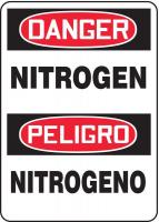 8TNR4 Danger Sign, 14 x 10In, R and BK/WHT, PLSTC