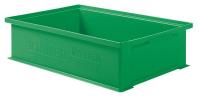 9E655 Stackable Trans Container, 5x19x13, Green
