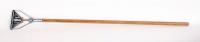 9E792 Mop Handle, Screw Clamp, Bamboo, 54 In