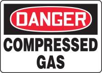 9DLG2 Danger Sign, 10 x 14In, R and BK/WHT, AL