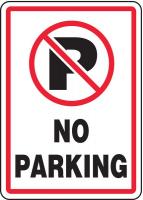 8WUX8 Parking Sign, 14 x 10In, R and BK/WHT