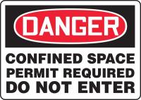 8THU3 Danger Sign, 10 x 14In, R and BK/WHT, PLSTC